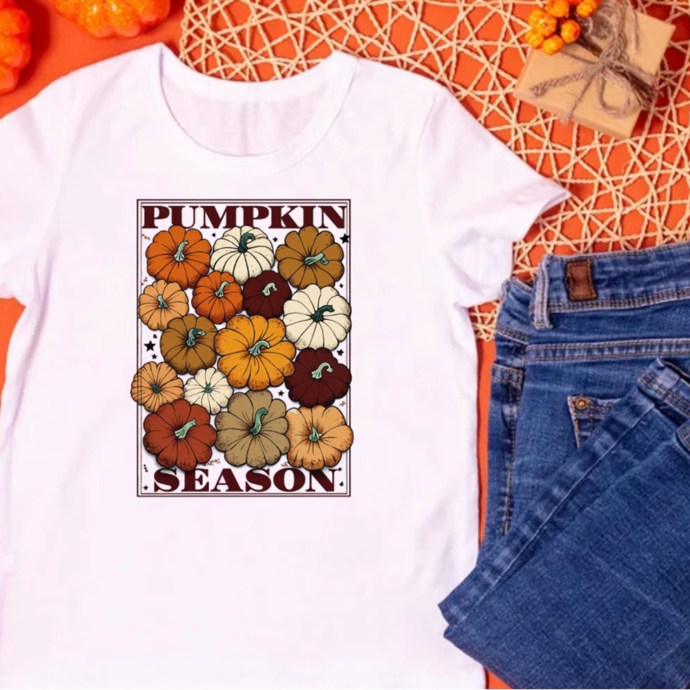 White Pumpkin Season Graphic Tee